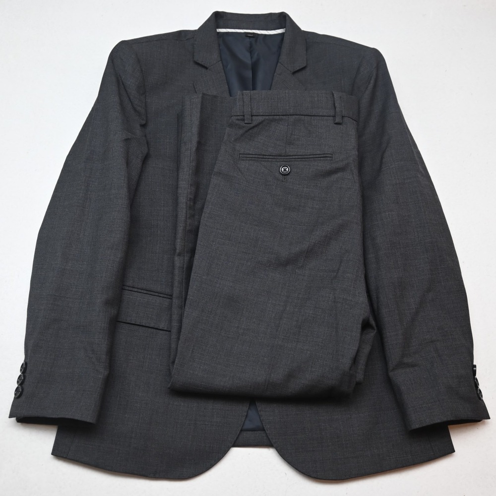 JCrew Crewcuts 14 16 Gray Ludlow Tollegno 1900 Wool J3541 Boys Jacket Pants Suit